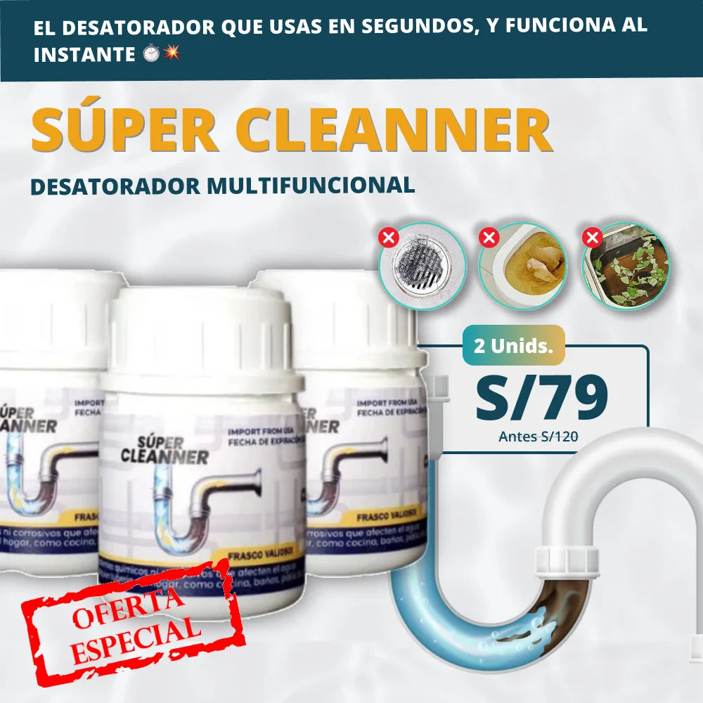 SUPER DESATORADOR TURBO DE TUBERÍAS - SUPER CLEANNER